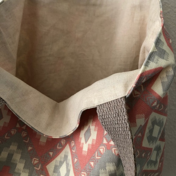 Cotton Canvas Geometric Southwest Tote Bag DIY - Picture 2 of 4